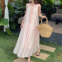 画像をギャラリービューアに読み込む, サマーハットと秘密の手紙を風に乗せたシフォンワンピース_K0097