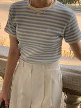 画像をギャラリービューアに読み込む, パリのカフェでブランチした日のワッフルボーダーTシャツ_N2121