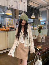 画像をギャラリービューアに読み込む, 咲き始めた朝の花園を歩くようなフローラルクロシェカーディガン_K0068