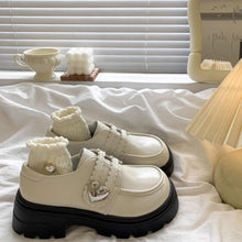 画像をギャラリービューアに読み込む, イチゴミルクが好きなあの子のメタルハート厚底ローファー_N3227