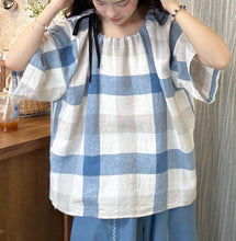 画像をギャラリービューアに読み込む, 青いチェックと刺繍パンツで迎える、ちょっと特別な土曜日のコーデセット_K0023