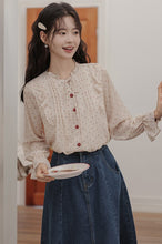 画像をギャラリービューアに読み込む, 甘酸っぱい恋を知った日のシアードットフリルブラウス_N3521