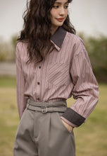 画像をギャラリービューアに読み込む, ストロベリーティーが好きなあの子のストライプシャツ_N3467