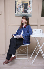 画像をギャラリービューアに読み込む, お気に入りのカフェに行く日の刺繍デニムジャケット_N1981