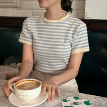 画像をギャラリービューアに読み込む, パリのカフェでブランチした日のワッフルボーダーTシャツ_N2121