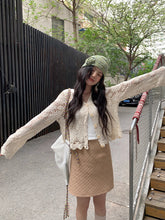 画像をギャラリービューアに読み込む, 咲き始めた朝の花園を歩くようなフローラルクロシェカーディガン_K0068