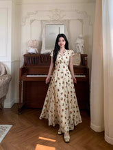 画像をギャラリービューアに読み込む, ココナッツの香る道で出会った少女の思い出を織り込んだ夏の日のロングドレス_K0168