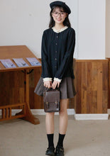 画像をギャラリービューアに読み込む, 美術館でときめきが起こるフリルバイカラーブラウス_N3408