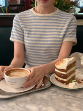 画像をギャラリービューアに読み込む, パリのカフェでブランチした日のワッフルボーダーTシャツ_N2121