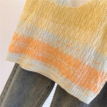 画像をギャラリービューアに読み込む, ビーチサイドの朝日をまとったパステルグラデーショントップス_K0048