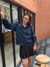 画像をギャラリービューアに読み込む, お洒落上級者なあの子のパフスリーブデニムシャツ_N1717