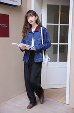 画像をギャラリービューアに読み込む, お気に入りのカフェに行く日の刺繍デニムジャケット_N1981