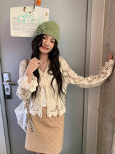 画像をギャラリービューアに読み込む, 咲き始めた朝の花園を歩くようなフローラルクロシェカーディガン_K0068