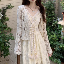 画像をギャラリービューアに読み込む, 咲き始めた朝の花園を歩くようなフローラルクロシェカーディガン_K0068