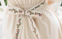 画像をギャラリービューアに読み込む, 秘密の花言葉を教えてくれたあの子のパフスリーブリボンワンピース_N3533