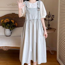 画像をギャラリービューアに読み込む, 【2点セット】アンティークの小物を探しに行く日のブラウスセットギャザージャンパースカート_N2513