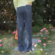 画像をギャラリービューアに読み込む, お花のフレグランスをまとう女の子のサイドスリット刺繍デニムパンツ_N2018