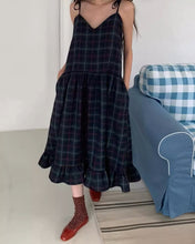 画像をギャラリービューアに読み込む, 恋する女の子のフリルチェックキャミワンピース_N3506