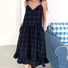 画像をギャラリービューアに読み込む, 恋する女の子のフリルチェックキャミワンピース_N3506