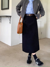 画像をギャラリービューアに読み込む, 休日に図書館に行く日のコーデュロイナロースカート_N1917