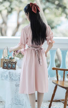 画像をギャラリービューアに読み込む, 秘密の花言葉を教えてくれたあの子のパフスリーブリボンワンピース_N3533