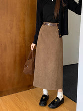 画像をギャラリービューアに読み込む, 休日に図書館に行く日のコーデュロイナロースカート_N1917