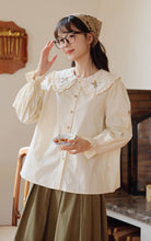 画像をギャラリービューアに読み込む, ホットケーキを作ってくれたあの子のフラワー刺繍ブラウス_N3431