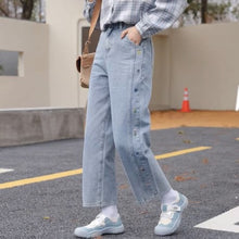 画像をギャラリービューアに読み込む, 友達とシェアハウスをするあの子のサイドフラワー刺繡デニム_N3436