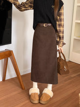 画像をギャラリービューアに読み込む, 休日に図書館に行く日のコーデュロイナロースカート_N1917