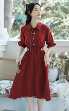 画像をギャラリービューアに読み込む, 秘密の花言葉を教えてくれたあの子のパフスリーブリボンワンピース_N3533