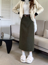 画像をギャラリービューアに読み込む, 休日に図書館に行く日のコーデュロイナロースカート_N1917