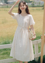 画像をギャラリービューアに読み込む, お出かけしたくなる日のプチフラワー刺繍ワンピース_N2273
