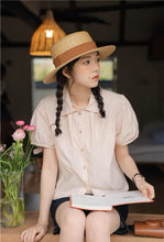 画像をギャラリービューアに読み込む, ときめく瞬間を写真に残す彼女のパフスリーブブラウス_N2233