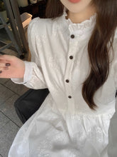 画像をギャラリービューアに読み込む, マシュマロが好きな女の子のエンブロイダリーワンピース_N3478