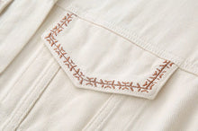 画像をギャラリービューアに読み込む, 実家のお花屋さんを手伝う女の子の刺繍デニムジャケット_N3531