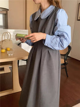 画像をギャラリービューアに読み込む, お花屋さんを夢見る女の子のバイカラーAラインワンピース_N1487