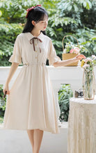 画像をギャラリービューアに読み込む, 秘密の花言葉を教えてくれたあの子のパフスリーブリボンワンピース_N3533