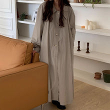 画像をギャラリービューアに読み込む, フランス旅行に行く日のAラインシャツワンピース_N1609