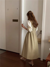 画像をギャラリービューアに読み込む, お花屋さんを夢見る女の子のバイカラーAラインワンピース_N1487