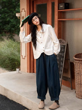 画像をギャラリービューアに読み込む, 読書家な彼女のハイウエストタックワイドバルーンデニム_N1723