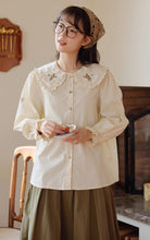 画像をギャラリービューアに読み込む, ホットケーキを作ってくれたあの子のフラワー刺繍ブラウス_N3431