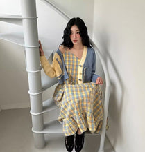 画像をギャラリービューアに読み込む, 恋する女の子のフリルチェックキャミワンピース_N3506