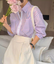 画像をギャラリービューアに読み込む, 部屋に飾るお花を買いに行くマルチストライプシャツ_N1997