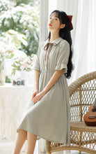 画像をギャラリービューアに読み込む, 秘密の花言葉を教えてくれたあの子のパフスリーブリボンワンピース_N3533