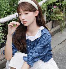 画像をギャラリービューアに読み込む, ちょっとだけ強がりなあの子のブルーチェックブラウス_N3540