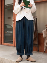 画像をギャラリービューアに読み込む, 読書家な彼女のハイウエストタックワイドバルーンデニム_N1723