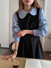 画像をギャラリービューアに読み込む, お花屋さんを夢見る女の子のバイカラーAラインワンピース_N1487