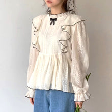 画像をギャラリービューアに読み込む, みんなが憧れるあの子が着ていた刺繍フリルブラウス_N3437