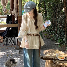 画像をギャラリービューアに読み込む, 【2点セット】森のカフェで犬と朝ごはんを食べる日のウエストリボンブラウス_N3539