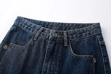 画像をギャラリービューアに読み込む, お花のフレグランスをまとう女の子のサイドスリット刺繍デニムパンツ_N2018